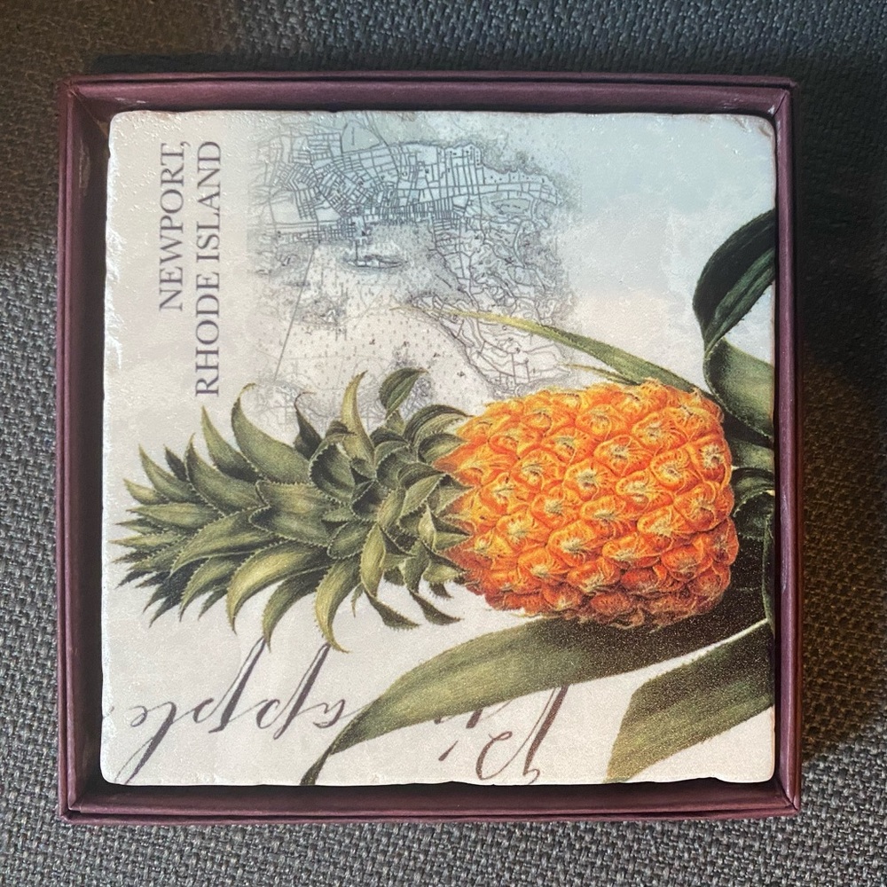 Newport RI Pineapple Coaster